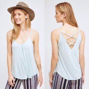 NWT Anthropologie Bourdeaux Blue Soren Swing Tank